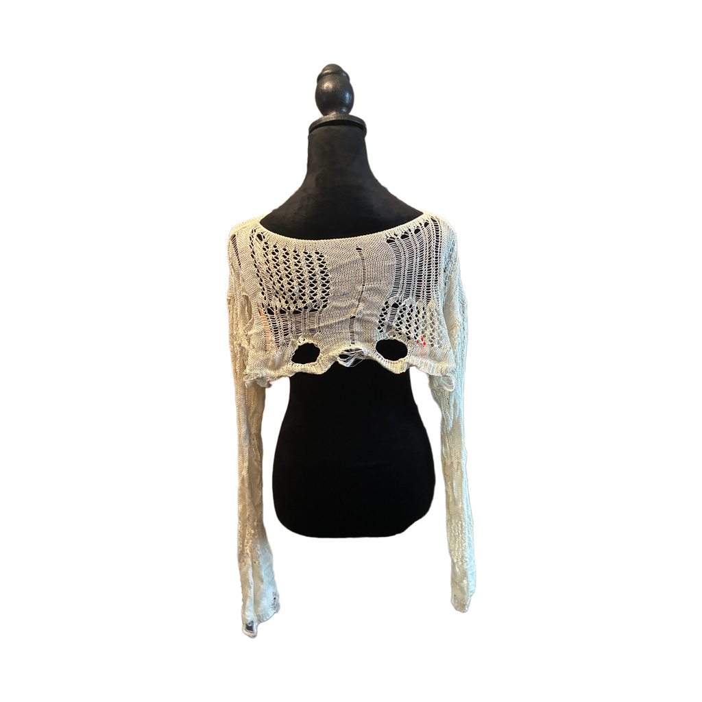 Distressed crop top