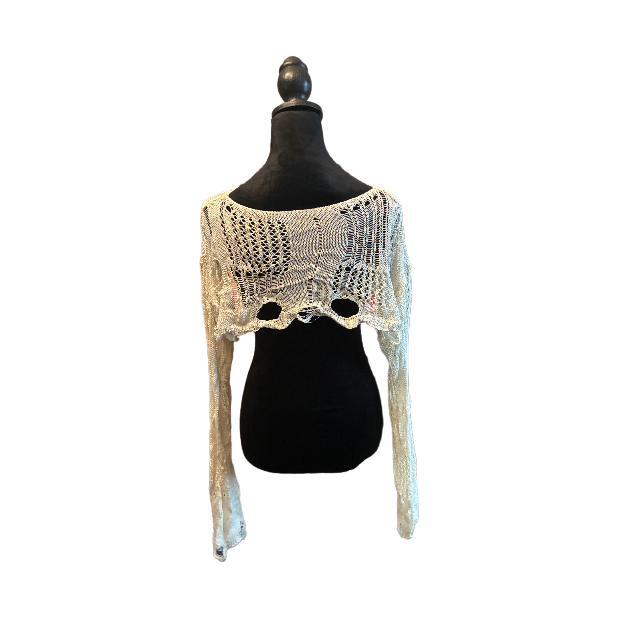 Distressed crop top