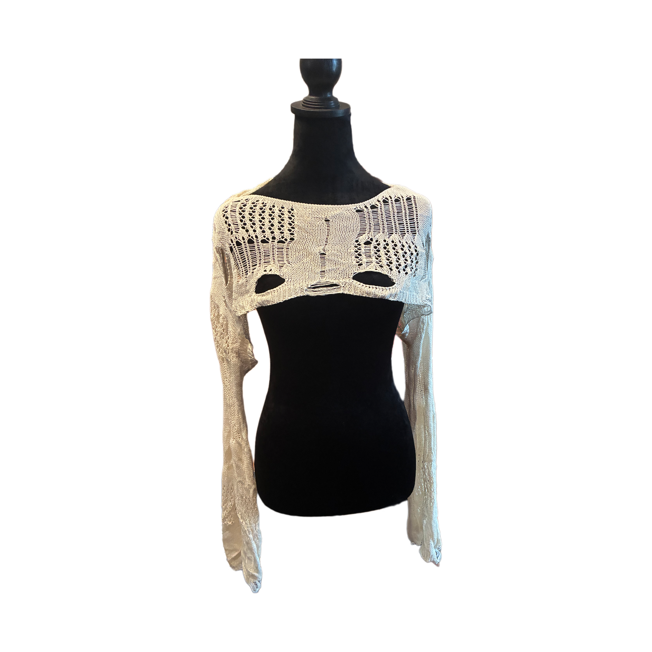 Distressed crop top