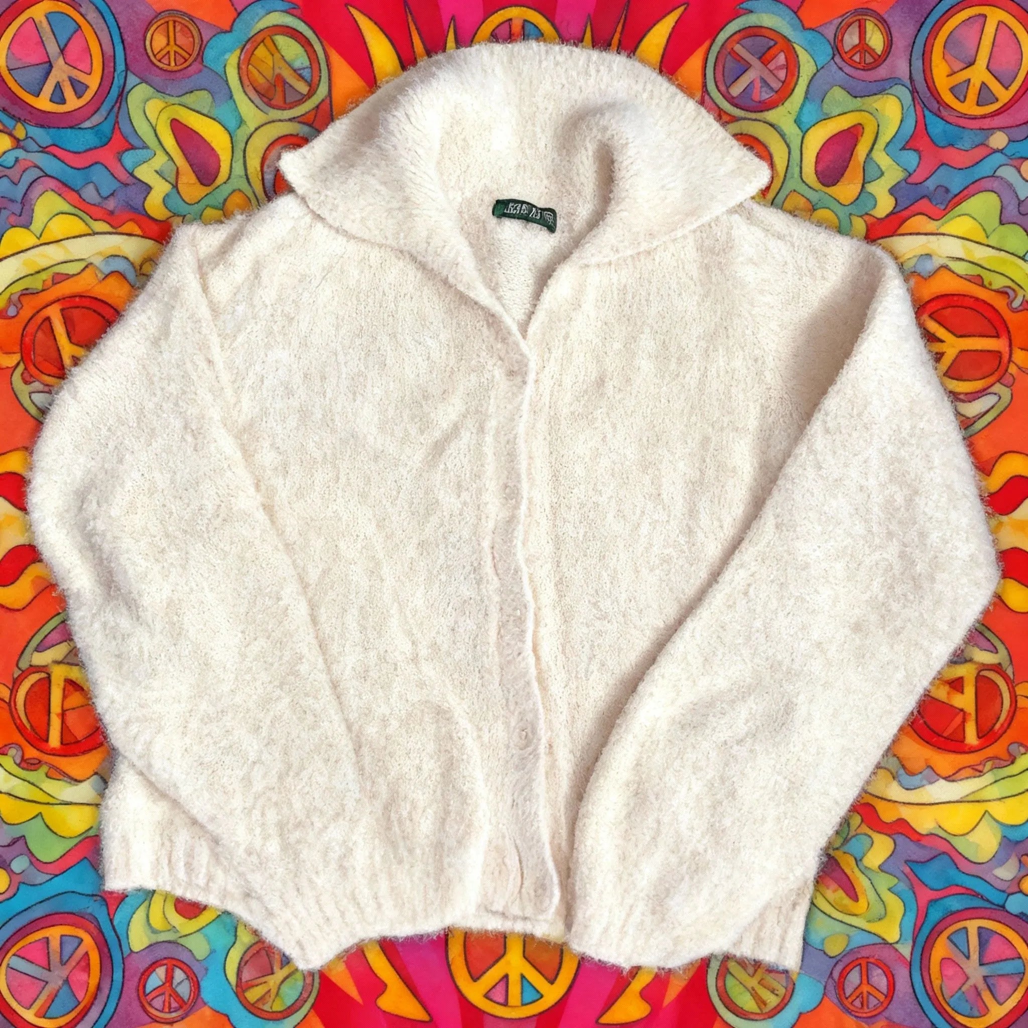 Long sleeve fuzzy sweater